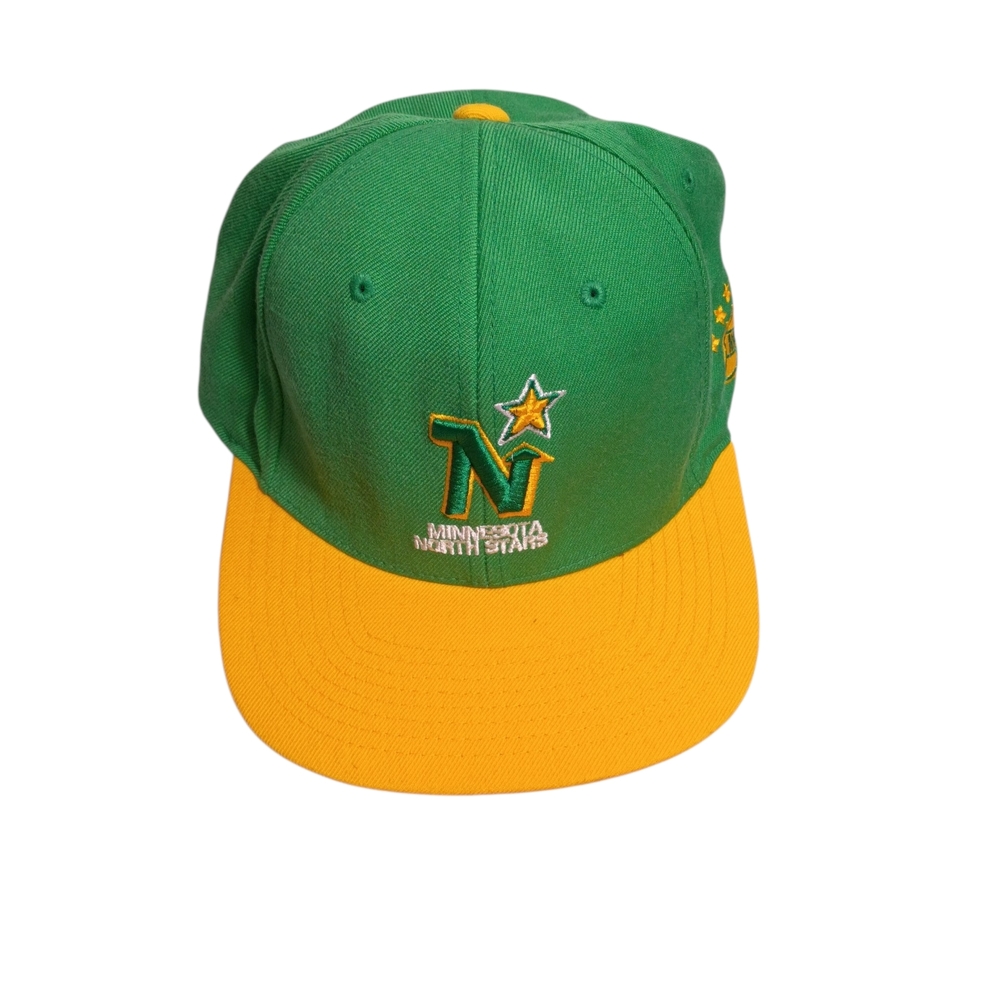 Mitchell & Ness Green and Yellow Minnesota Nort Stars Hockey Cap